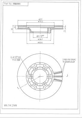 FI.BA FBD393 - Тормозной диск autodnr.net