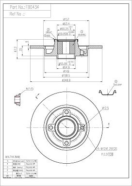 FI.BA FBD434 - Тормозной диск autodnr.net