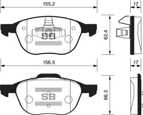 FI.BA FBP1260 - Тормозные колодки, дисковые, комплект autodnr.net