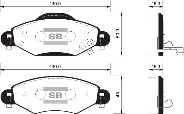 FI.BA FBP1419 - Гальмівні колодки, дискові гальма autocars.com.ua