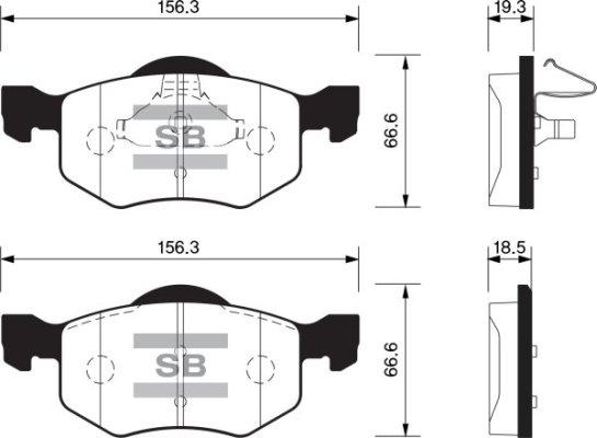 FI.BA FBP1519 - Гальмівні колодки, дискові гальма autocars.com.ua