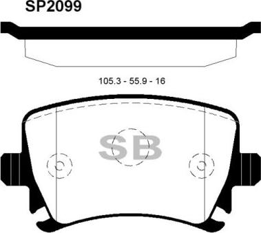 FI.BA FBP2099 - Тормозные колодки, дисковые, комплект autodnr.net