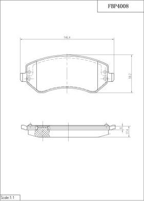 FI.BA FBP4008 - Тормозные колодки, дисковые, комплект autodnr.net