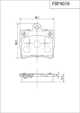 FI.BA FBP4016 - Тормозные колодки, дисковые, комплект autodnr.net