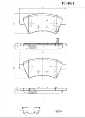 FI.BA FBP4024 - Гальмівні колодки, дискові гальма autocars.com.ua