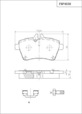 FI.BA FBP4030 - Гальмівні колодки, дискові гальма autocars.com.ua