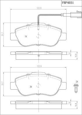 FI.BA FBP4031 - Гальмівні колодки, дискові гальма autocars.com.ua