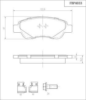 FI.BA FBP4033 - Гальмівні колодки, дискові гальма autocars.com.ua