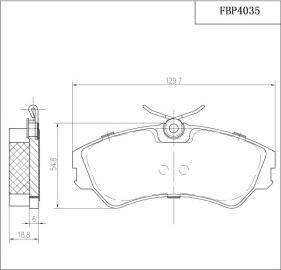 FI.BA FBP4035 - Гальмівні колодки, дискові гальма autocars.com.ua