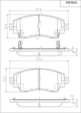 FI.BA FBP4041 - Гальмівні колодки, дискові гальма autocars.com.ua