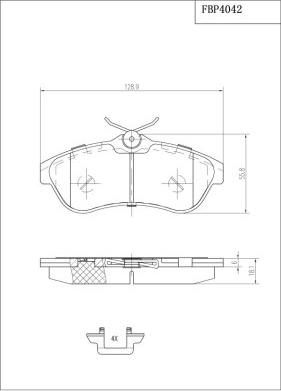 FI.BA FBP4042 - Гальмівні колодки, дискові гальма autocars.com.ua