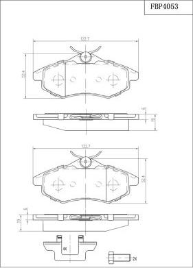 FI.BA FBP4053 - Гальмівні колодки, дискові гальма autocars.com.ua