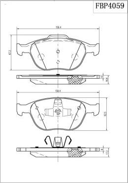 FI.BA FBP4059 - Гальмівні колодки, дискові гальма autocars.com.ua