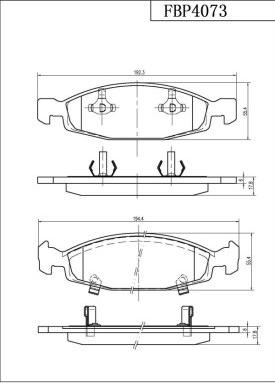 FI.BA FBP4073 - Гальмівні колодки, дискові гальма autocars.com.ua