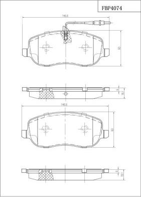 FI.BA FBP4074 - Гальмівні колодки, дискові гальма autocars.com.ua