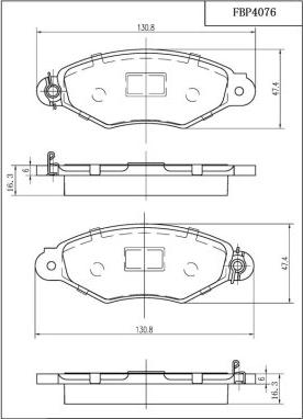 FI.BA FBP4076 - Гальмівні колодки, дискові гальма autocars.com.ua