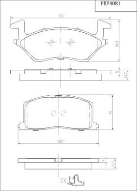 FI.BA FBP4081 - Гальмівні колодки, дискові гальма autocars.com.ua