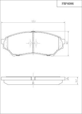 FI.BA FBP4086 - Тормозные колодки, дисковые, комплект autodnr.net