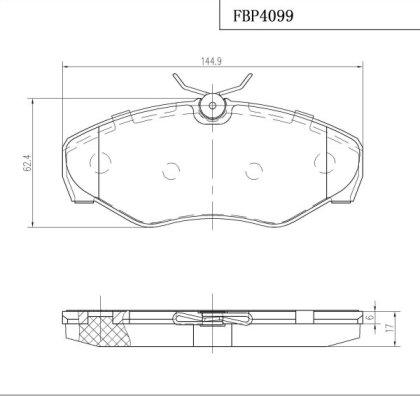 FI.BA FBP4099 - Гальмівні колодки, дискові гальма autocars.com.ua