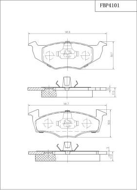 FI.BA FBP4101 - Гальмівні колодки, дискові гальма autocars.com.ua