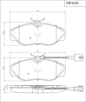 FI.BA FBP4105 - Гальмівні колодки, дискові гальма autocars.com.ua