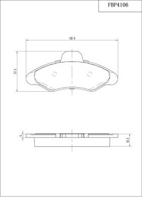 FI.BA FBP4106 - Тормозные колодки, дисковые, комплект autodnr.net