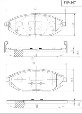 FI.BA FBP4107 - Гальмівні колодки, дискові гальма autocars.com.ua