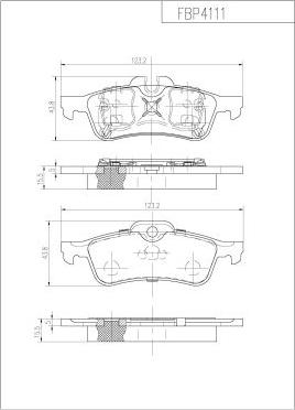 FI.BA FBP4111 - Гальмівні колодки, дискові гальма autocars.com.ua