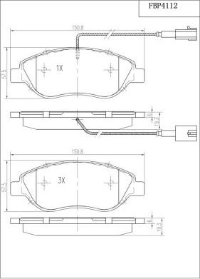 FI.BA FBP4112 - Гальмівні колодки, дискові гальма autocars.com.ua