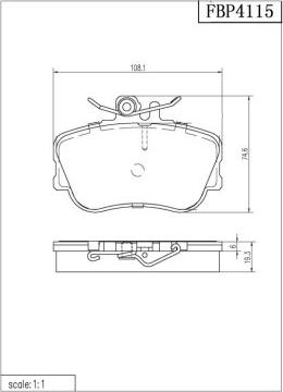 FI.BA FBP4115 - Тормозные колодки, дисковые, комплект autodnr.net