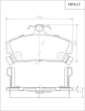 FI.BA FBP4117 - Гальмівні колодки, дискові гальма autocars.com.ua