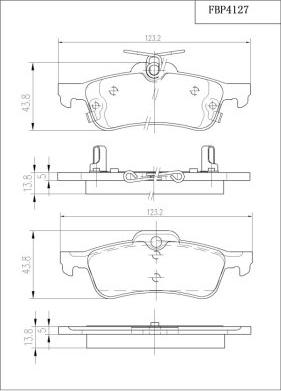 FI.BA FBP4127 - Гальмівні колодки, дискові гальма autocars.com.ua