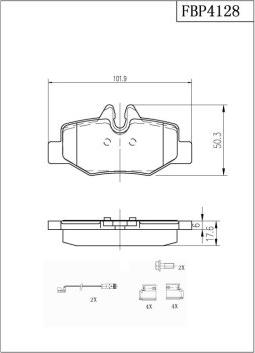 FI.BA FBP4128 - Гальмівні колодки, дискові гальма autocars.com.ua