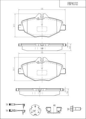 FI.BA FBP4132 - Гальмівні колодки, дискові гальма autocars.com.ua