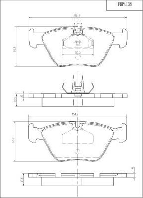 FI.BA FBP4138 - Гальмівні колодки, дискові гальма autocars.com.ua