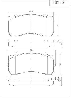 FI.BA FBP4142 - Тормозные колодки, дисковые, комплект autodnr.net