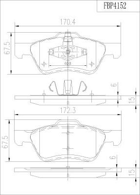 FI.BA FBP4152 - Гальмівні колодки, дискові гальма autocars.com.ua