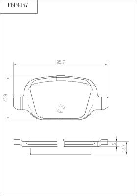 FI.BA FBP4157 - Гальмівні колодки, дискові гальма autocars.com.ua