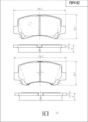 FI.BA FBP4162 - Гальмівні колодки, дискові гальма autocars.com.ua