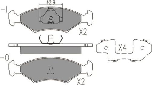 FI.BA FBP4180 - Гальмівні колодки, дискові гальма autocars.com.ua