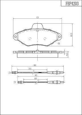 FI.BA FBP4203 - Гальмівні колодки, дискові гальма autocars.com.ua