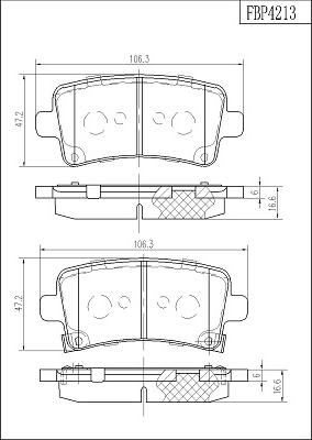 FI.BA FBP4213 - Тормозные колодки, дисковые, комплект autodnr.net