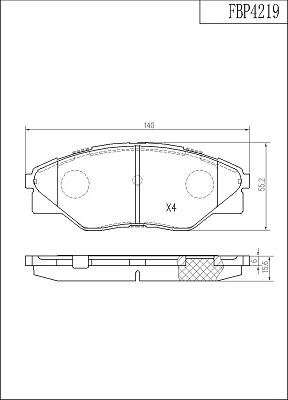 FI.BA FBP4219 - Гальмівні колодки, дискові гальма autocars.com.ua