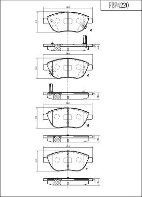 FI.BA FBP4220 - Гальмівні колодки, дискові гальма autocars.com.ua