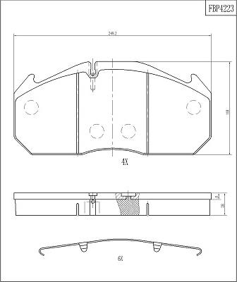 FI.BA FBP4223 - Тормозные колодки, дисковые, комплект autodnr.net