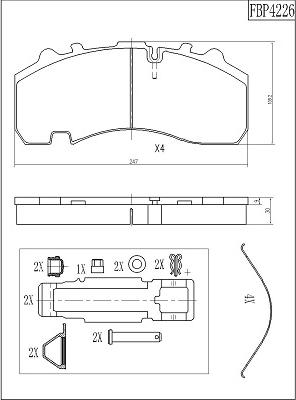 Remsa 21554.80 - Гальмівні колодки, дискові гальма autocars.com.ua