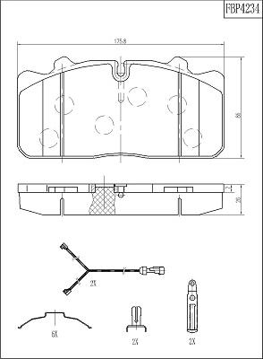 FI.BA FBP4234 - Тормозные колодки, дисковые, комплект autodnr.net