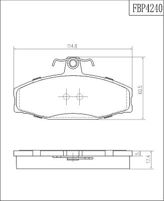 FI.BA FBP4240 - Тормозные колодки, дисковые, комплект autodnr.net