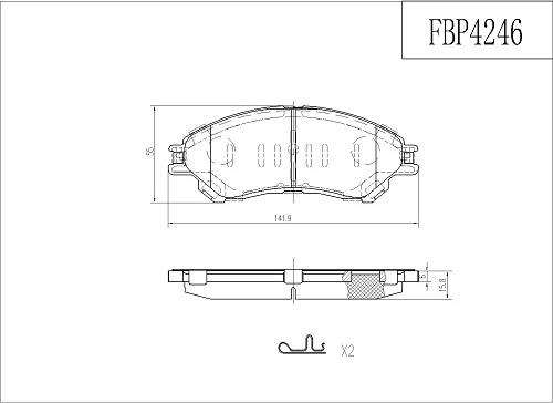 FI.BA FBP4246 - Гальмівні колодки, дискові гальма autocars.com.ua