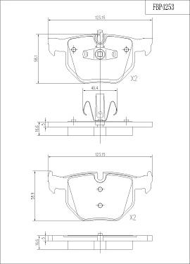 FI.BA FBP4253 - Тормозные колодки, дисковые, комплект autodnr.net